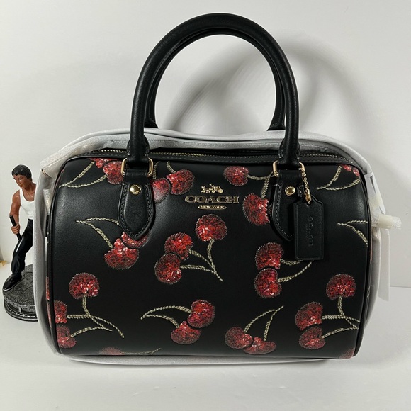Coach Handbags - Coach Rowan Satchel Bag With Cherry Print $450 NWT